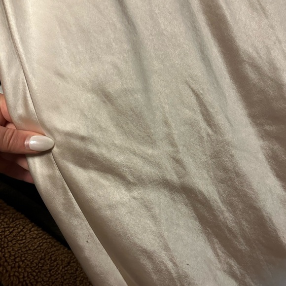 Selfie Leslie Well Versed Pleated Bust Front Split Dress - Champagne, medium - Picture 13 of 13